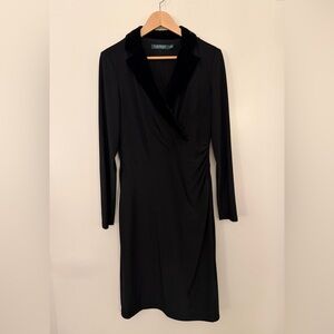 Ralph Lauren Elegant Black Long Sleeve Dress